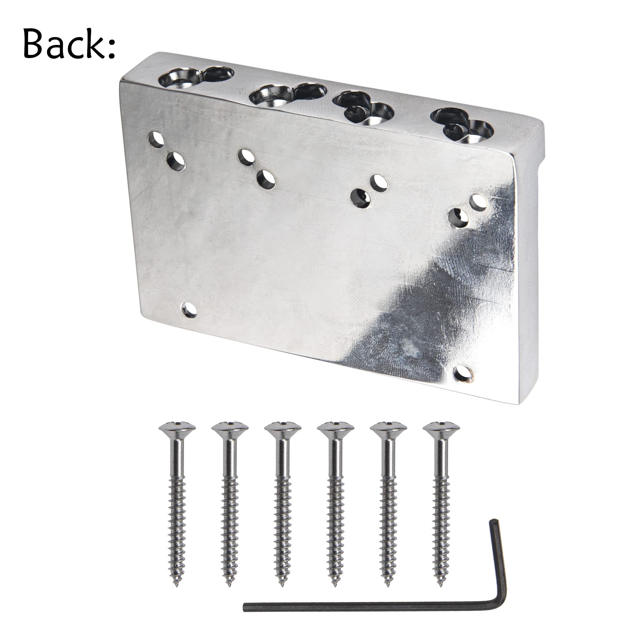 1Pcs Yootones 4 String Electric Bass Bridge High-End Roller Saddles Bridge Tailpieces Compatible with Bass Guitar Accessories (S